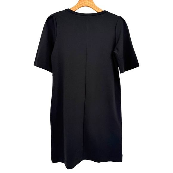 Lilla P Elbow Sleeve T-Shirt Black Dress Size M - Picture 2 of 8